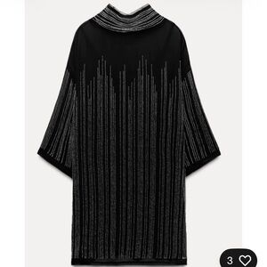 Black and Silver Striped Dress